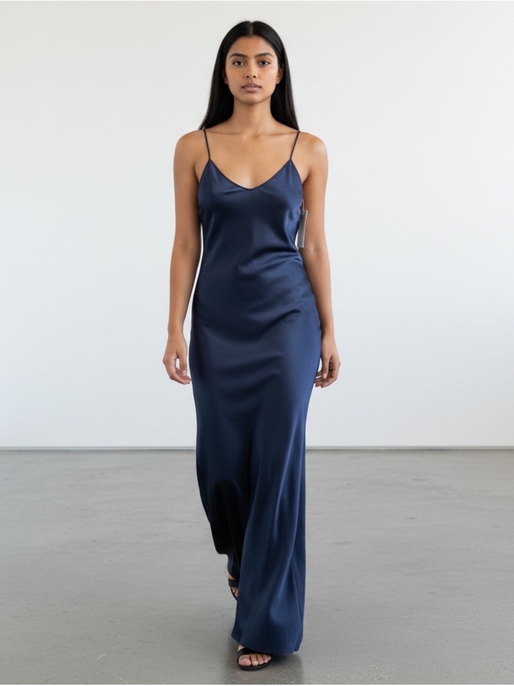 NWT La Perla Luxury Silk Long Slip Dress Nightgown Size Small Blue New